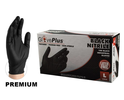 MEDIUM BLACK NITRILE GLOVES POWDER FREE